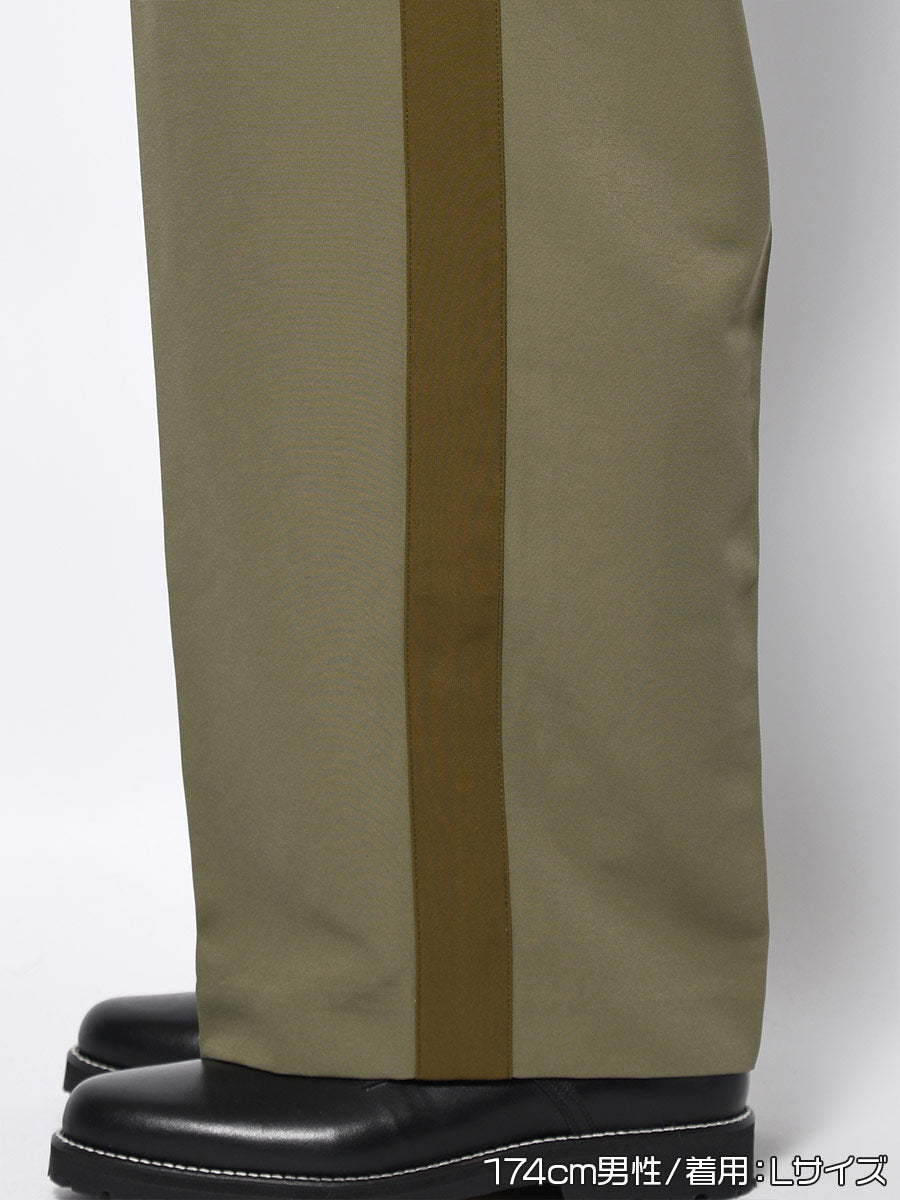 BELT TROUSERS -OLIVE-