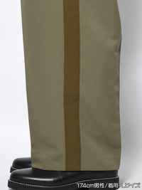 BELT TROUSERS -OLIVE-