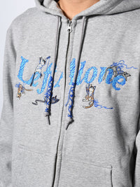 CAT ZIP PARKA -HEATHER GREY-