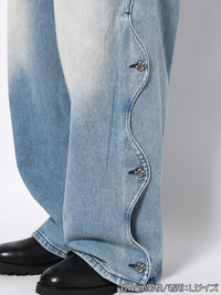 WAVE DENIM PANTS -INDIGO-