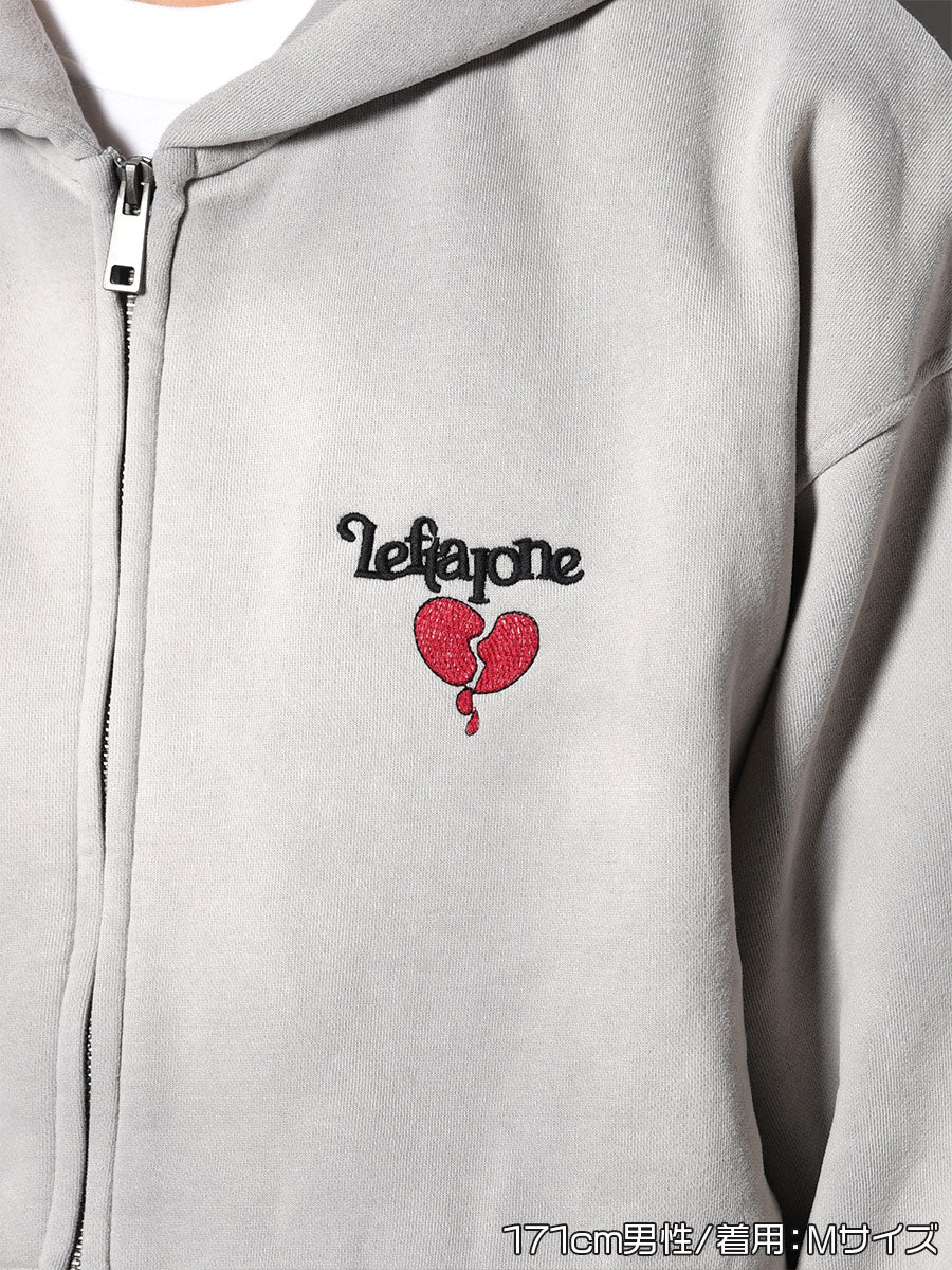 HEART ZIP PARKA -IVORY-