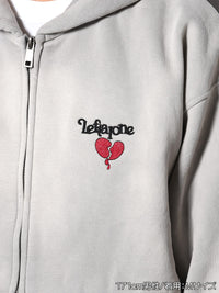HEART ZIP PARKA -IVORY-