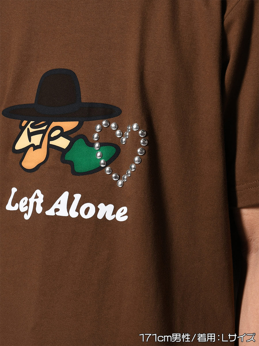 ICON FLOCKING SS TEE -BROWN-