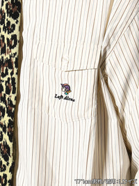 KNIT TIE LS SHIRT -STRIPE(IVORY)-