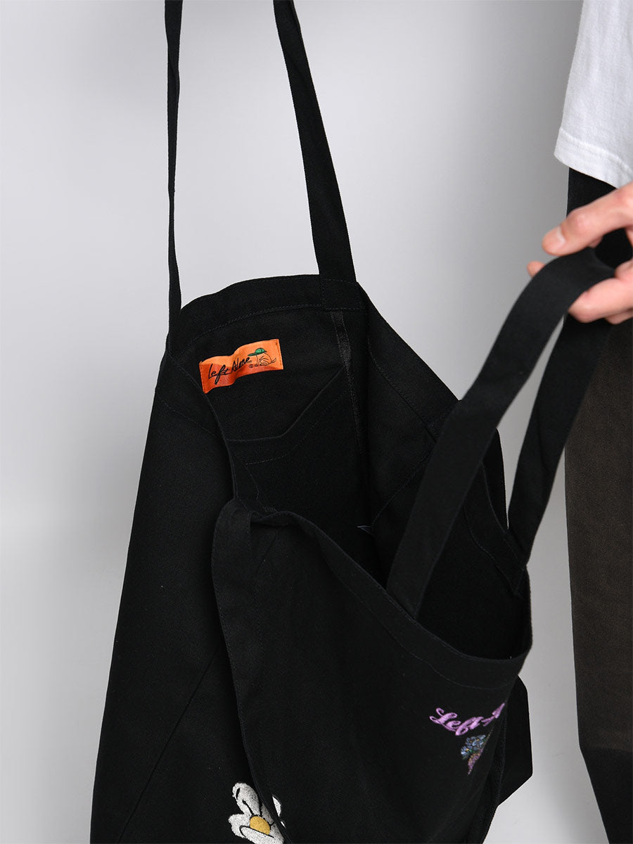 FLOWER 2WAY BAG -BLACK-