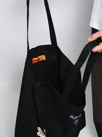 FLOWER 2WAY BAG -BLACK-