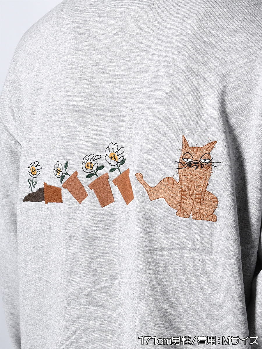 KNIT POLO -GREY-