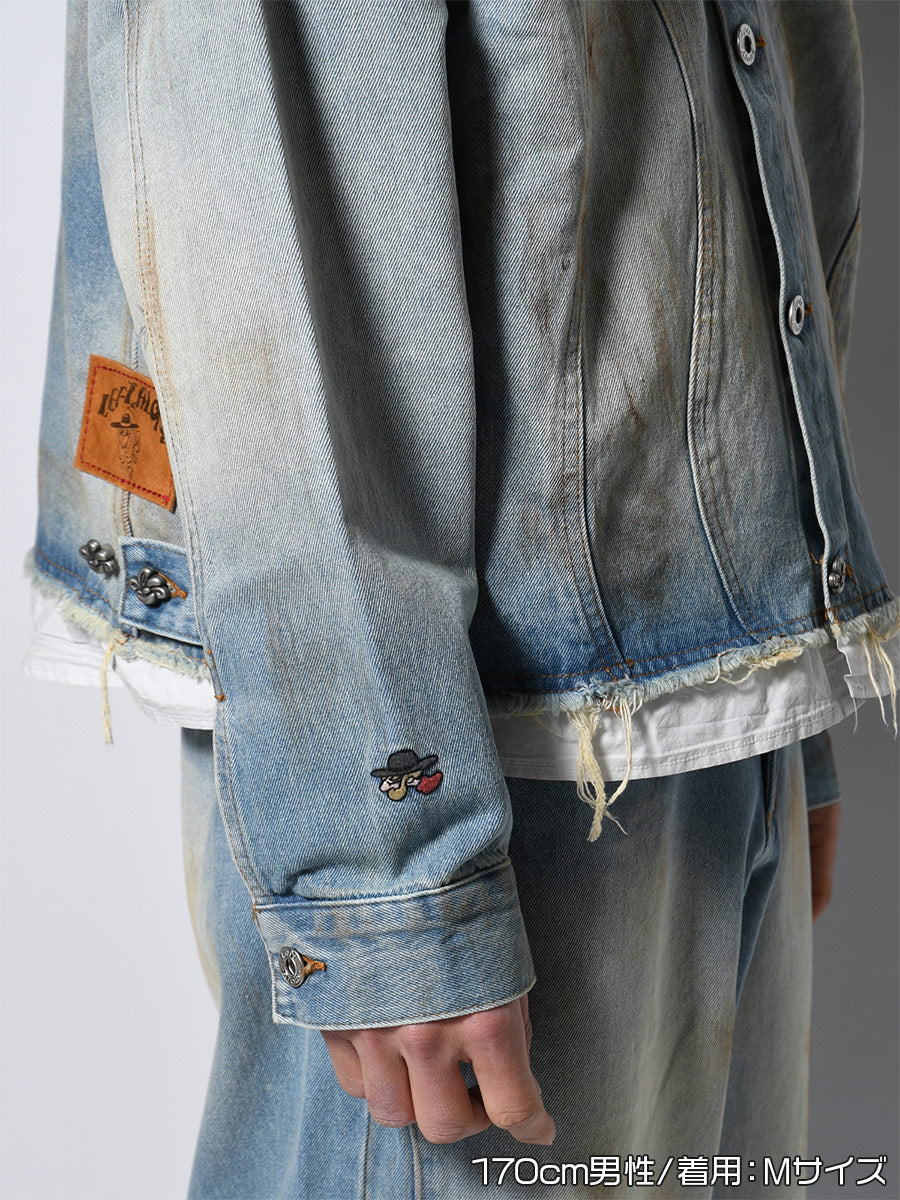 RAW WAVE DENIM JKT -L.INDIGO-