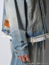 RAW WAVE DENIM JKT -L.INDIGO-