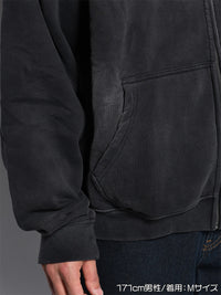 HEART ZIP PARKA -BLACK-