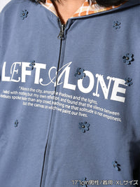 REVERSIBLE HOODIE -BLUE-