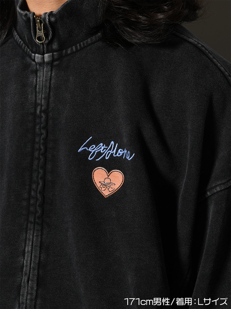 STAND ZIP SWEAT -BLACK-