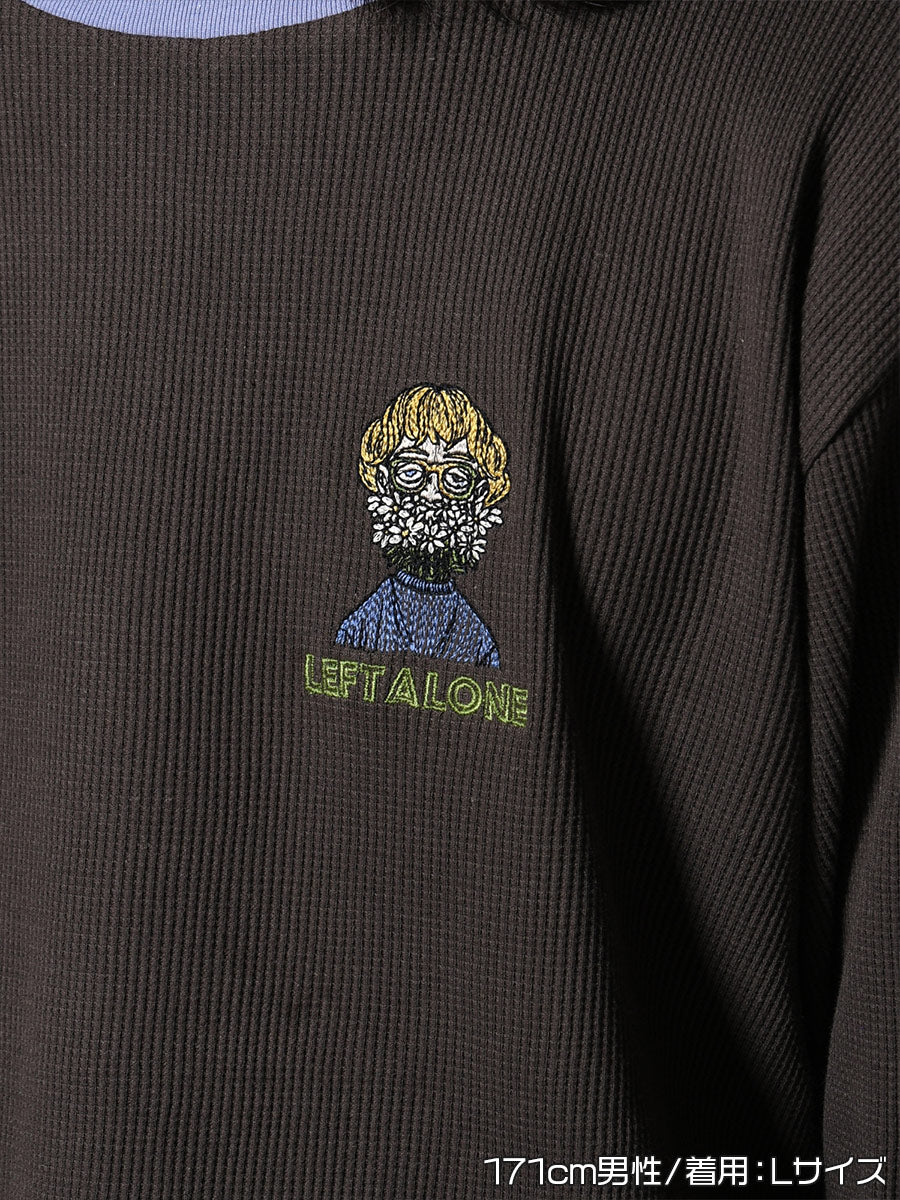 THERMAL RINGER LS TEE -CHARCOAL-