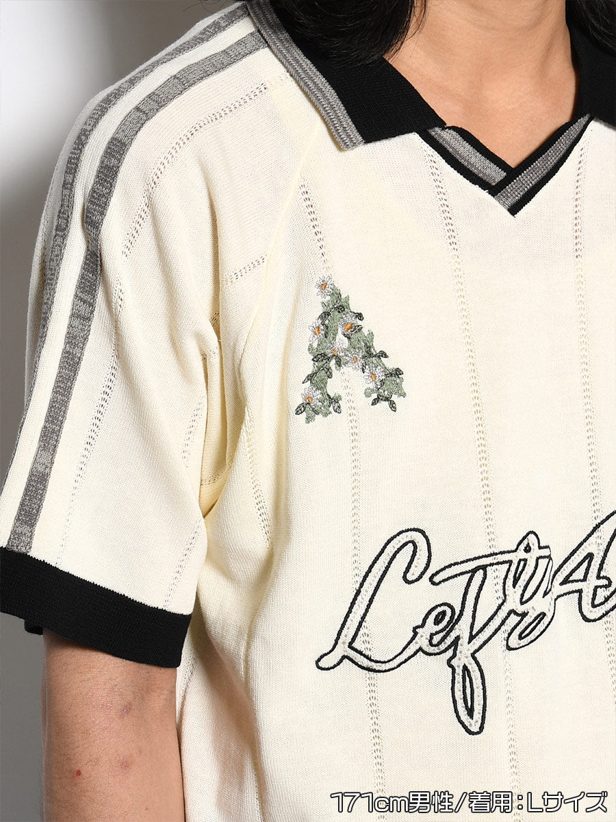 KNIT GAME SHIRT -OFF WHITE-