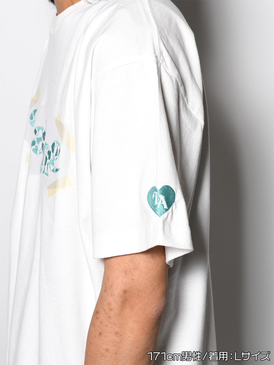 HEART LOGO TEE -WHITE-