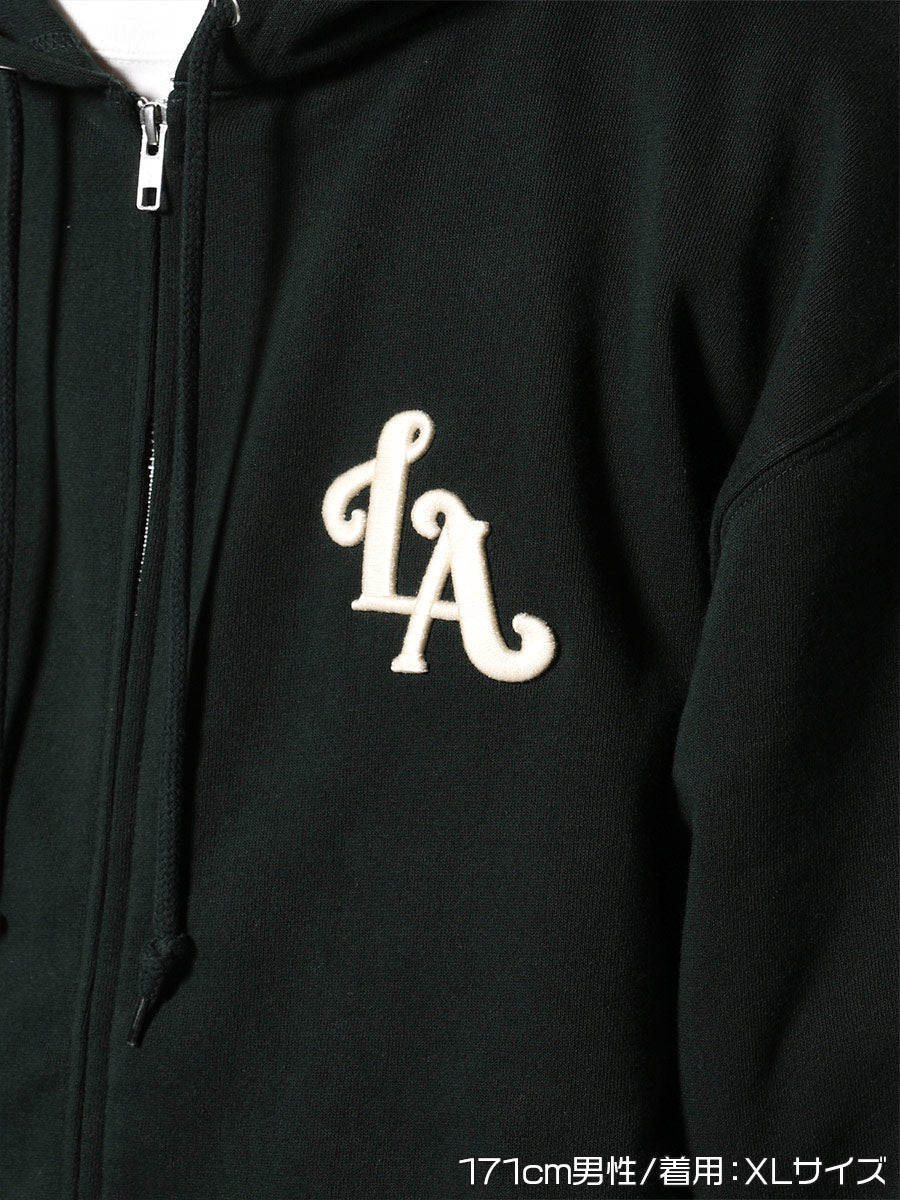 FLOWER ZIP PARKA -GREEN-