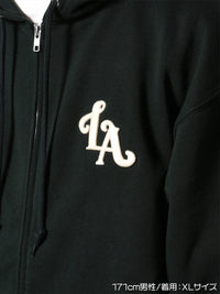 FLOWER ZIP PARKA -GREEN-