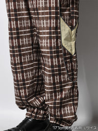 NYLON TRACK PANTS -CHECK-