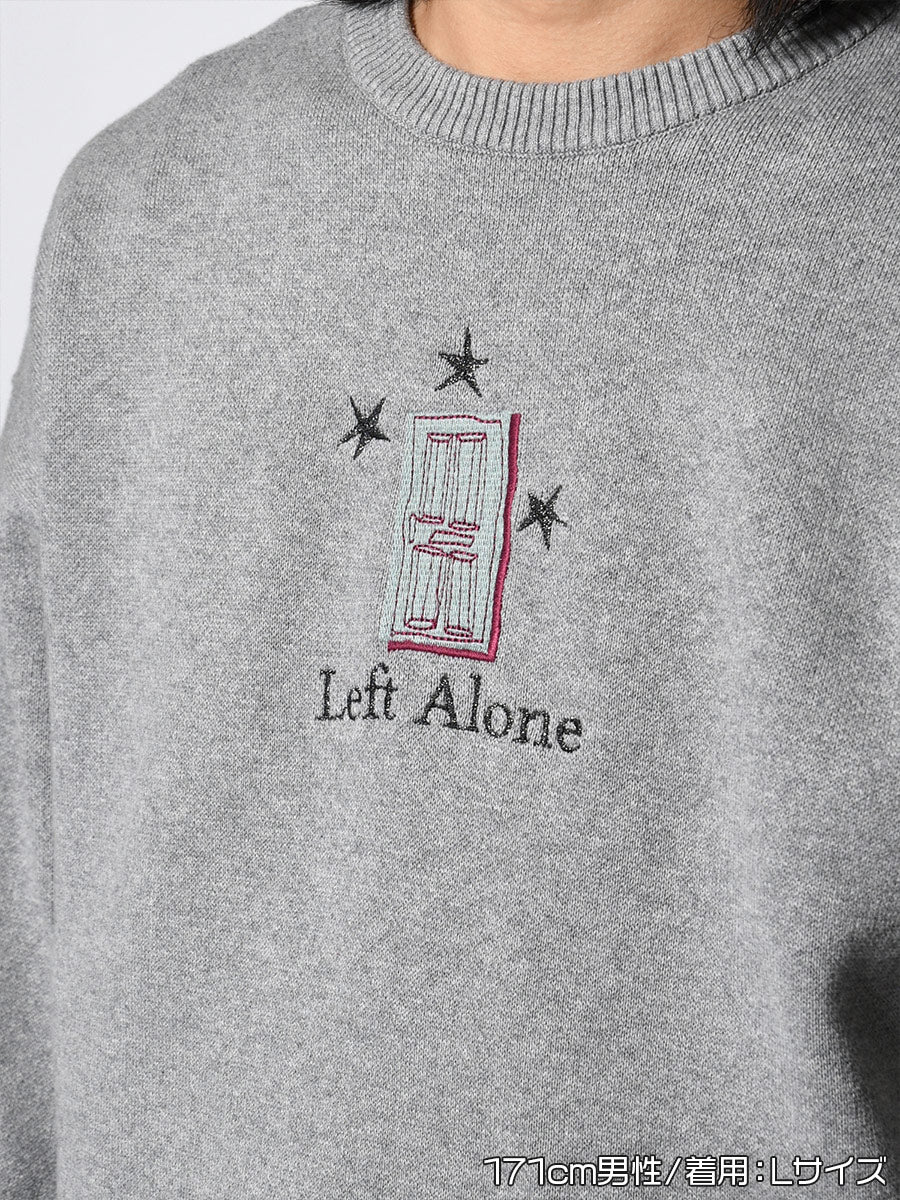 CREW KNIT -GREY-