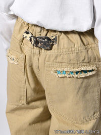 LEOPARD PAINT PANTS -BEIGE-