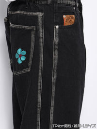 DENIM PANTS -BLACK-