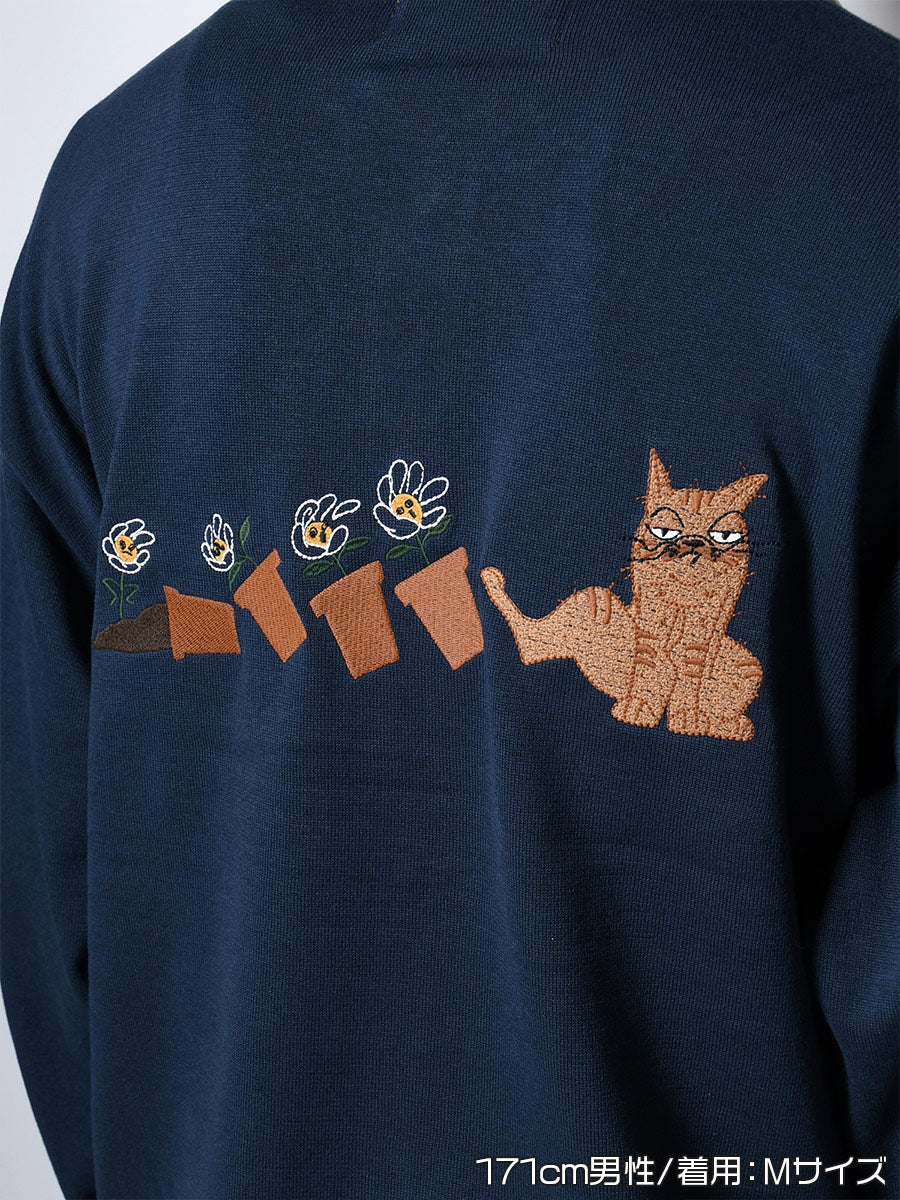 KNIT POLO -NAVY-