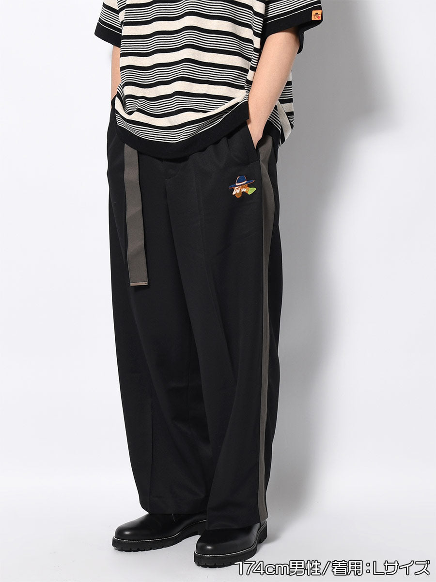BELT TROUSERS -BLACK-