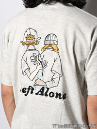 FLOWER BEHIND SS TEE -OATMEAL-