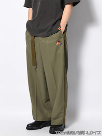 BELT TROUSERS -OLIVE-