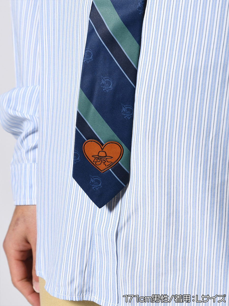 TIE STRIPE LS SHIRT -LIGHT BLUE-