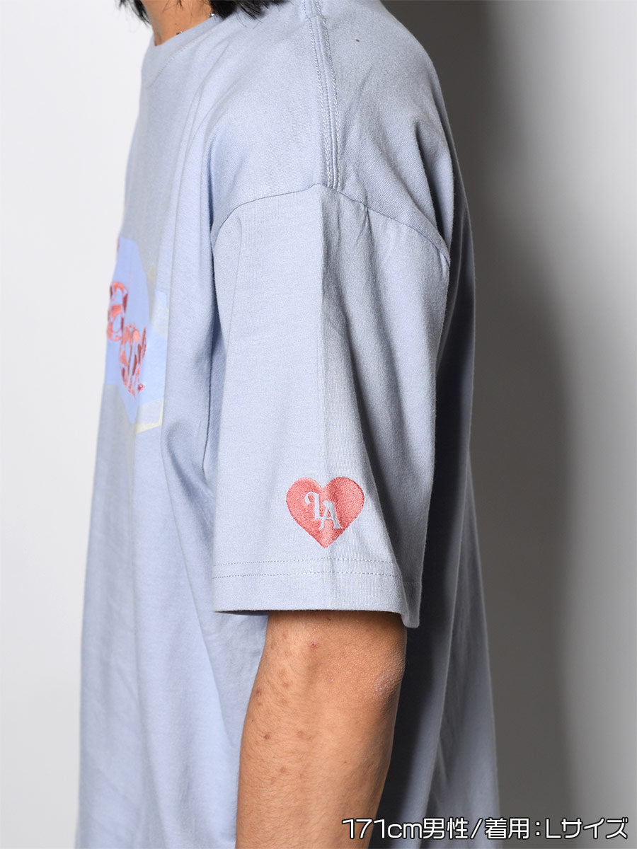 HEART LOGO TEE -LIGHT BLUE-