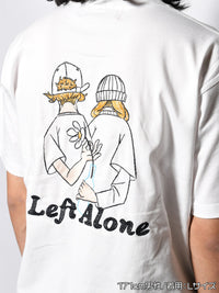 FLOWER BEHIND SS TEE -WHITE-