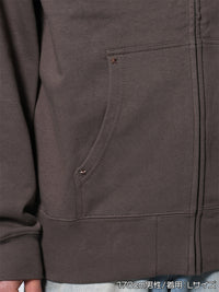 LEOPARD ZIP PARKA -CHARCOAL-