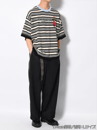 BELT TROUSERS -BLACK-