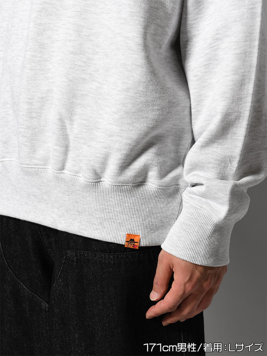 HALF ZIP SWEAT -ASH-