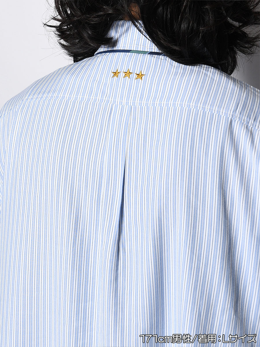 TIE STRIPE LS SHIRT -LIGHT BLUE-