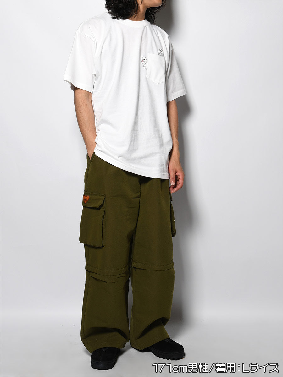 GHOST POCKET TEE -WHITE-