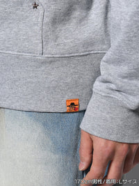 LEOPARD ZIP PARKA -HEATHER GREY-