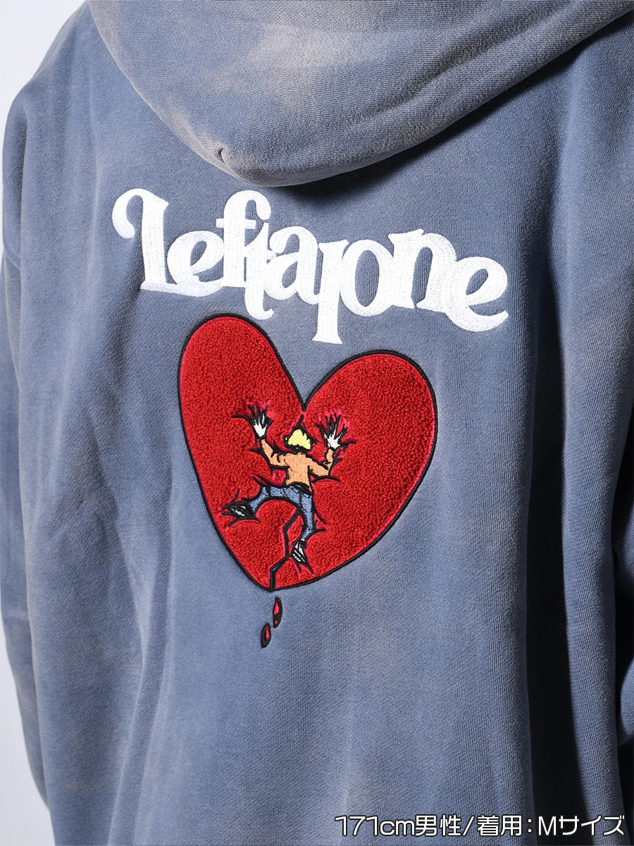 HEART ZIP PARKA -BLUE-