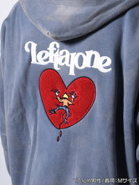 HEART ZIP PARKA -BLUE-