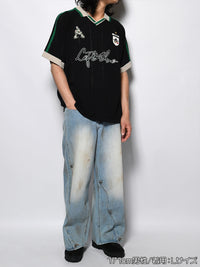 KNIT GAME SHIRT -BLACK-