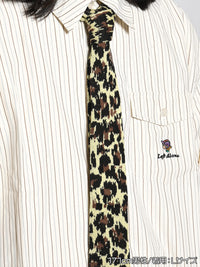 KNIT TIE LS SHIRT -STRIPE(IVORY)-
