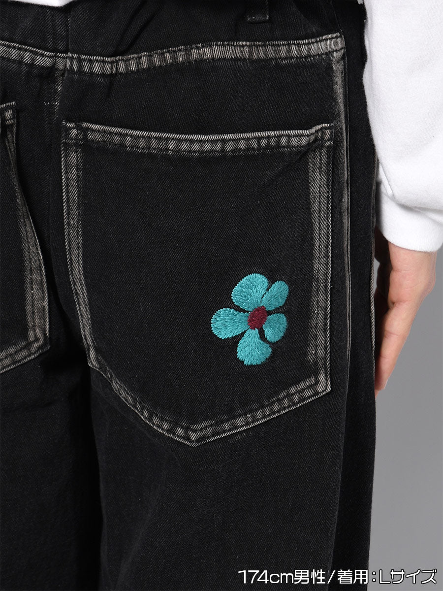 DENIM PANTS -BLACK-