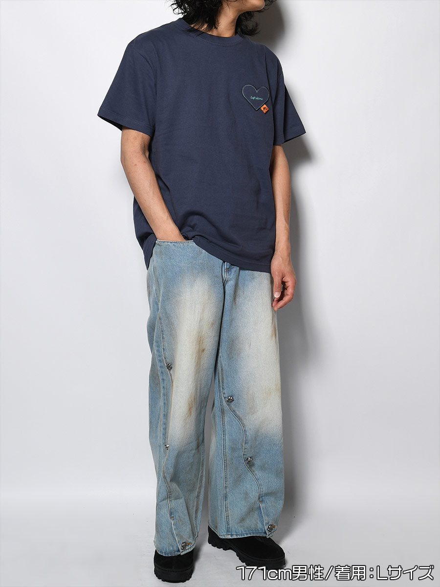 HEART POCKET TEE -PURPLE-