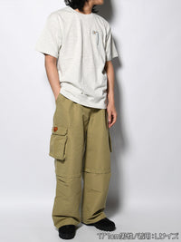 FLOWER BEHIND SS TEE -OATMEAL-