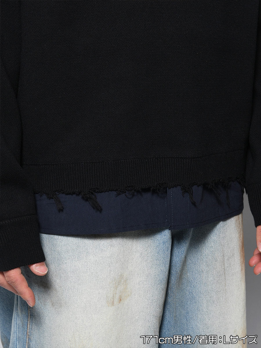 CREW KNIT -BLACK-