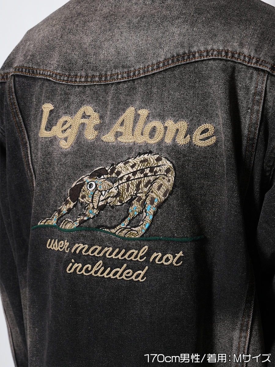 RAW WAVE DENIM JKT -BLACK-