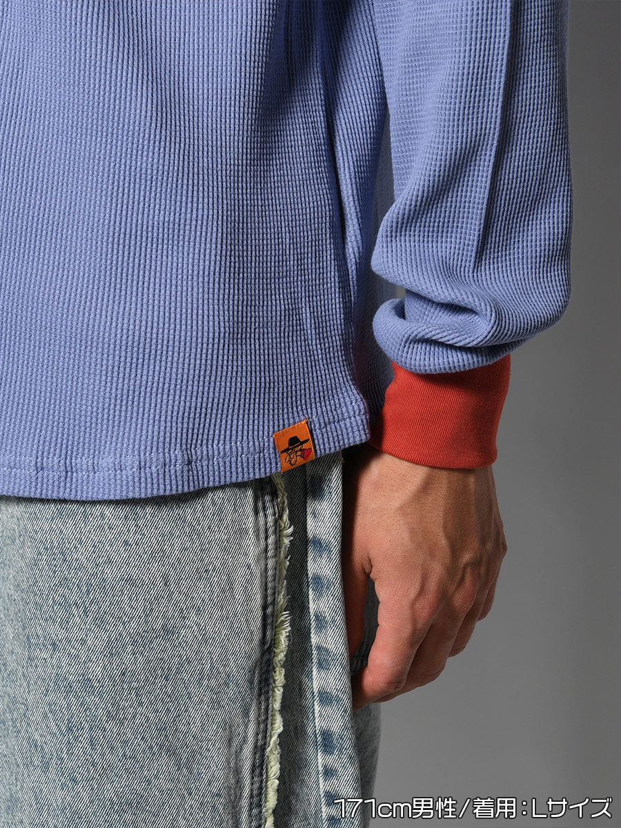 THERMAL RINGER LS TEE -BLUE-