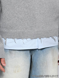 CREW KNIT -GREY-
