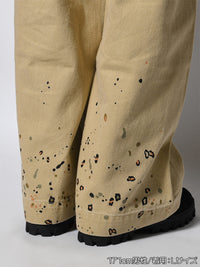 LEOPARD PAINT PANTS -BEIGE-
